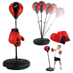 Verstelbare Indoor Sport Boksen Set Ponsen Bal Game Set Speelgoed Met Handschoenen Voor Kids