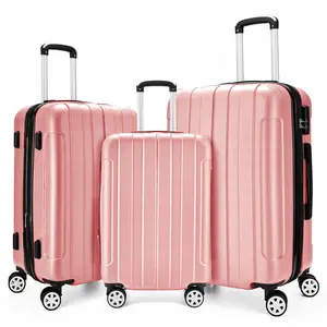 Capa para mala de bagagem em ouro rosado, capa elegante para meninas, 3 peças