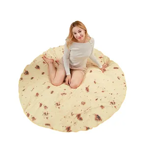 Aoytex Giant Human Burritos Wrap Blanket Comfort Round Food Blanket for Kids and Adults