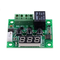 Modul Saklar Kontrol Suhu Termostat Digital Tahan Air XH-W1209 12V dengan Layar Merah Pintar W1209