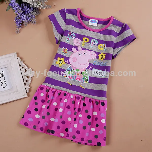 peppa pig ropa vestido de los niños