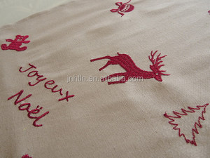 Noël <span class=keywords><strong>chemin</strong></span> de <span class=keywords><strong>Table</strong></span> Napperon Nappe Natur <span class=keywords><strong>Rouge</strong></span> Rennes Broderie - Product Image 2