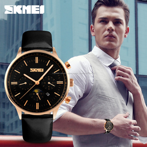 Movimiento japonés relojes mejores relojes de lujo de oro negro reloj de acero inoxidable <span class=keywords><strong>volver</strong></span> 3atm impermeable jam tangan - Product Image 1
