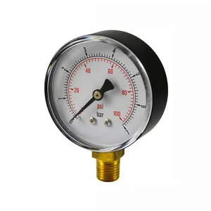 2.5" cheap water pressure gauge dry pressure gauge lower mounting plastic pressure gauge