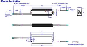 Controlador de Iluminación Exterior de Alta Potencia Inventronics EUP-150 IP67 Resistente al Agua y a la Lluvia, Corriente Constante <span class=keywords><strong>AOC</strong></span> de 150W - Product Image 2