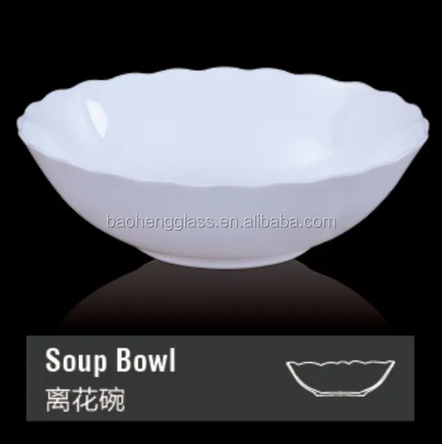 Heat resistant opal glassware Opal Glass Dinnerware Opal Soup Bowl