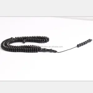 Tasbih Muslim Kerang Kelapa Gaya Pakistan 99 Manik-manik Doa Bentuk Sempoa Hitam