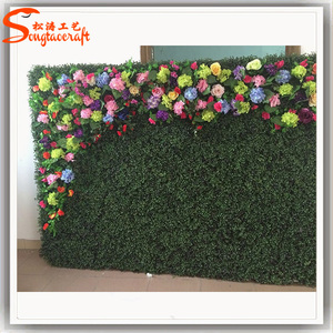 Stylisé <span class=keywords><strong>en</strong></span> plastique artificielle <span class=keywords><strong>herbe</strong></span> mur artistique romantique artificielle fleur de mur de décoration - Product Image 6