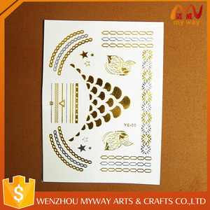 Meterial grandes ecológico decorativo sello <span class=keywords><strong>de</strong></span> oro <span class=keywords><strong>de</strong></span> diseño <span class=keywords><strong>de</strong></span> encargo del tatuaje - Product Image 1