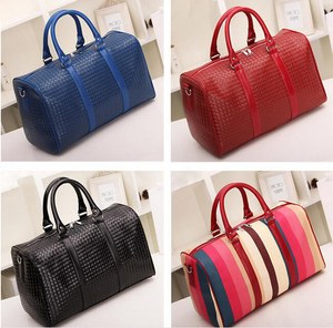 Guangzhou factory-<span class=keywords><strong>bolsa</strong></span> de viaje de cuero tejido, bolsas de equipaje, 2016 - Product Image 6