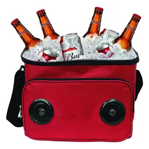 Alto-falantes embutidos portáteis, de alta qualidade, caixa refrigeradora de viagem/música, bolsa cooler