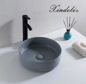 Lavandino del bagno lavandino della nave nero opaco sopra il lavandino rotondo della <span class=keywords><strong>ciotola</strong></span> del controsoffitto della porcellana - Product Image 6