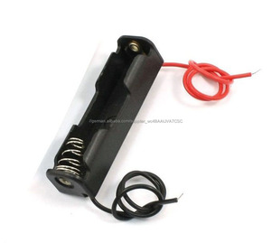 Einzigen AAA Größe Zelle (<span class=keywords><strong>UM</strong></span>-4 * 1) Schwarz Kunststoff Batteriehalter Box 1,5 V Fall Mit Draht Blei - Product Image 2