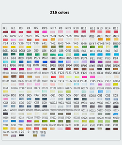 Bview Nghệ Thuật Hàng Đầu Phổ Biến Màu Sắc Sống Động Ma Thuật Bức Tranh Đánh Dấu Với 216 Màu Sắc Đôi Kết thúc Đánh Dấu - Product Image 6