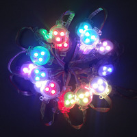 Éclairage ponctuel à LED adressable DC12V 8206 IC 30 mm de diamètre SMD 5050 RGB 3 LED, étanche IP68