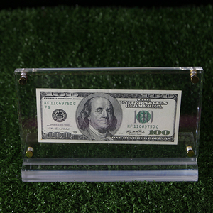 Rõ ràng acrylic bảng tiền tệ khung với vít tiền tệ chủ hiển thị khung - Product Image 4