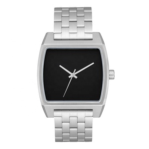 Unico Mens <span class=keywords><strong>Orologi</strong></span> <span class=keywords><strong>Uomo</strong></span> Quadrato In Acciaio Inox di Moda di Modo Della Vigilanza del Quarzo Giapponese Movt di Alta Qualità di Modo - Product Image 1