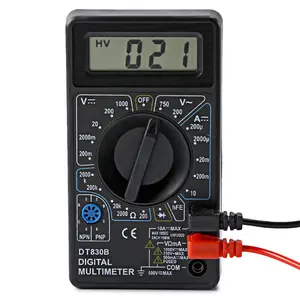 DT830B multimètre numérique DC AC voltmètre ampèremètre Ohm Diode testeur compteur contrôle et HFE Protection contre les surcharges
