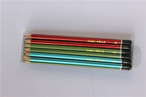 Fabricant professionnel de papeterie <span class=keywords><strong>Crayon</strong></span> en bois à plomb noir <span class=keywords><strong>laser</strong></span> métallique brillant à la mode avec extrémité trempée - Product Image 3