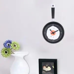 UCHOME Happy time clock pan,Happy Time Omelette Pan Wall Clock