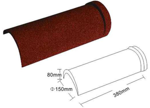 Tuiles de toiture en métal revêtues de pierre Relitop, 2 m de long, accessoires, gouttière de toit, égouttoir, angle de toit, tuiles de crête circulaires - Product Image 5