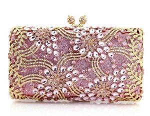 Bolso de noche dorado 2019 bolso de embrague de cristal para combinar con bolso de diamantes de imitación elegante para mujer de <span class=keywords><strong>fiesta</strong></span> - Product Image 2