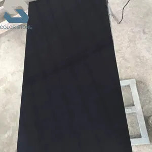 Cheap polished Chinese pure black marble absolute black marble tile price for flooring