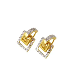 Xuping gold 24K Charming design crystal dangle fashion earrings jewelry in gold plated