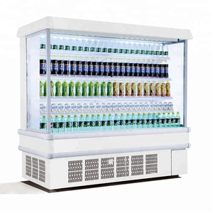 2M Supermarché Multideck Affichage Vertical <span class=keywords><strong>Réfrigérateur</strong></span> pour Fruits Légumes Ventilateur réglable à température unique Refroidisseur ouvert - Product Image 1