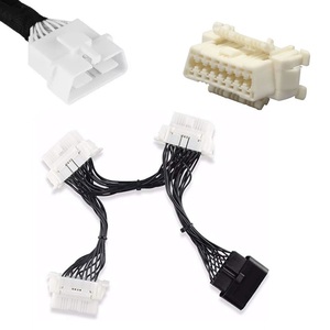 OBD2 OBD II uzatma kablosu 1-2 arayüzü 16 Pin OBDII Y Splitter bağlayıcı adaptörü kadın erkek OBD 2 teşhis kablo demeti - Product Image 2