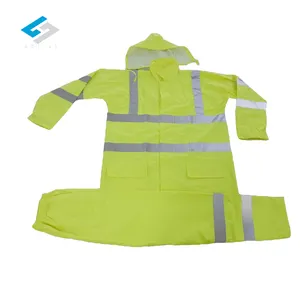 PVC/polyester travail imperméable/combinaison de pluie avec la qualité forte