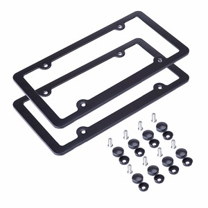 Cadres de Plaque d'immatriculation En Alliage D'aluminium <span class=keywords><strong>4</strong></span>-Trou Vis Kits Rose Noir Étiquette Titulaire de la Couverture Pour Les Voitures Américaines Permis Voiture cadre de plaque - Product Image 1