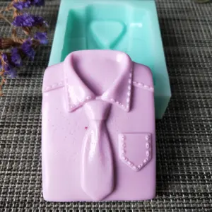 3D Handmade Gift Necktie Soap Silicone Mold with T-Shirt Shape Half Body Mold