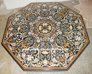 Excellent Marble Inlay Octagonal Table Top - Product Image 1