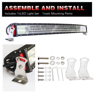 <span class=keywords><strong>Barre</strong></span> lumineuse <span class=keywords><strong>Spot</strong></span> Flood, 50 pouces 52 pouces 4 rangées, vente en gros, <span class=keywords><strong>barre</strong></span> lumineuse LED incurvée pour voiture - Product Image 5