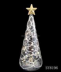 New Design <strong>Christmas</strong> Home Decoration Led Light up clear Glass <strong>Tree</strong> <strong>Top</strong> - Product Image 4