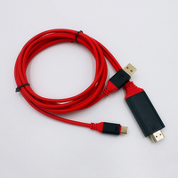 USB 3.1 Typ C zu HDMI 2 m Kabel Adapter Konverter Ultra HD 1080 P 4 k Lade HDTV Video Kabel für Samsung S8 S9 S10 für iphone