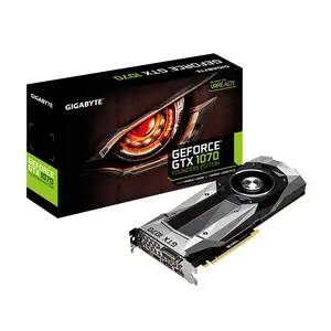 千兆字节GeForce GTX1070创始人版8g二手游戏显卡，带8gb GDDR5内存，由NVIDIA GeForce GTX 1070供电