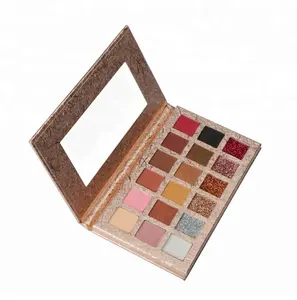 High pigment makeup for brown eyes private label eyeshadow palette 18 colors