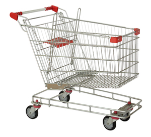 Chariots de courses de supermarché en métal à pousser à la main de style australien de 150 litres 200z - Product Image 1