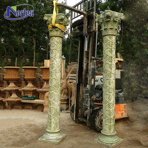 Phong Cách Khác Nhau Thiết Kế Cổng Ngoài Trời Trang Trí Sân Vườn Trắng Đá Khắc La Mã Rắn Vuông Thiết Kế Trụ Cột Bằng Đá Cẩm Thạch Hollow Cột - Product Image 5