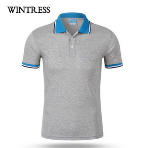Camicia Polo Personalizzata in Seta <span class=keywords><strong>Blu</strong></span> Reale per Uomo, Promozione all'Ingrosso, T-shirt Polo in Cotone Neutra, Polo di Design Economiche - Product Image 3