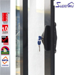 <span class=keywords><strong>Puerta</strong></span> <span class=keywords><strong>corredera</strong></span> de perfil de aluminio templado comercial y casero de 3 paneles - Product Image 5