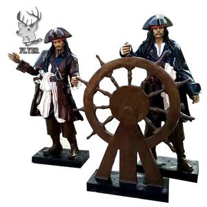 Estatua de Jack Sparrow, Personaje de Película, Tamaño Real, Fibra de Vidrio, Pirata - Product Image 2