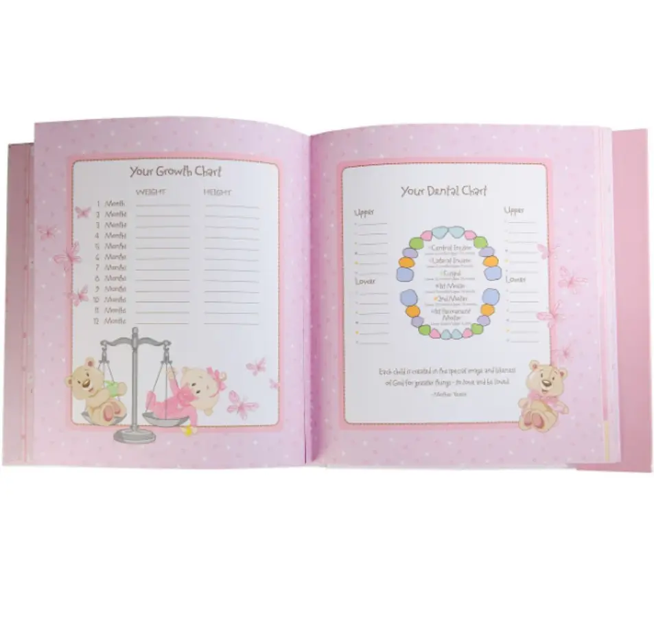 מותאם אישית מודפס תינוק מקלחת מתנה ספר אורחים לצריבה תינוק יומן זיכרון ספר