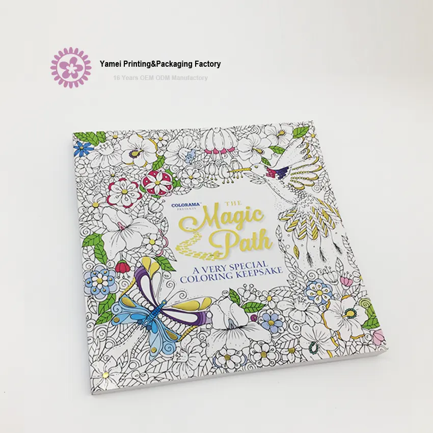 Livro de desenho para colorir jardim secreto da fábrica