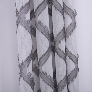 ผ้าม่านโพลีเอสเตอร์ Jacquard คุณภาพสูงพร้อมใช้ในบ้านใช้สำหรับประตูกระจกบานเลื่อน - Product Image 3