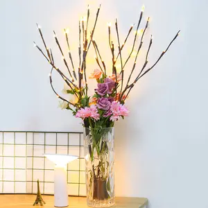 20 Glühbirnen Weihnachts vase Kaffee Blumen LED Willow Tree Branch Lampe