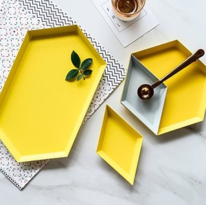 Losange <span class=keywords><strong>Assiette</strong></span> à <span class=keywords><strong>Dessert</strong></span> Assiettes À Pain En Métal Steak Plat <span class=keywords><strong>Assiette</strong></span> Petit-Déjeuner Plateau de <span class=keywords><strong>Service</strong></span> - Product Image 1