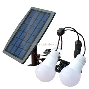 電球ledロング Suppliers-長い作業時間ソーラーパワーLEDミニソーラー電球ランプソーラーシェッドライト/ソーラーバーンライト (2つのLED電球)